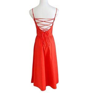 & Other Stories Red Midi Dress